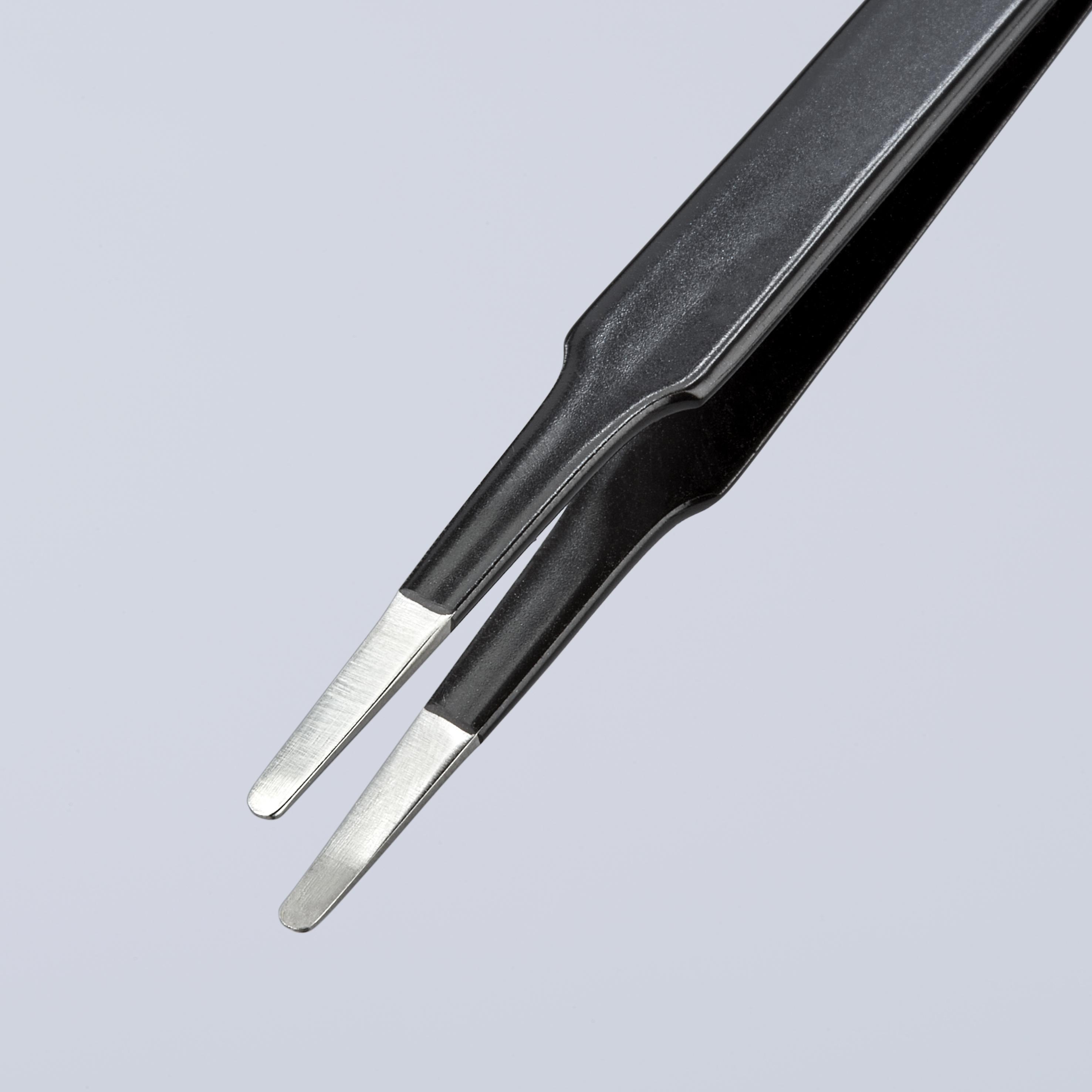 Knipex 120 mm, Stainless Steel, Smooth, ESD Tweezer