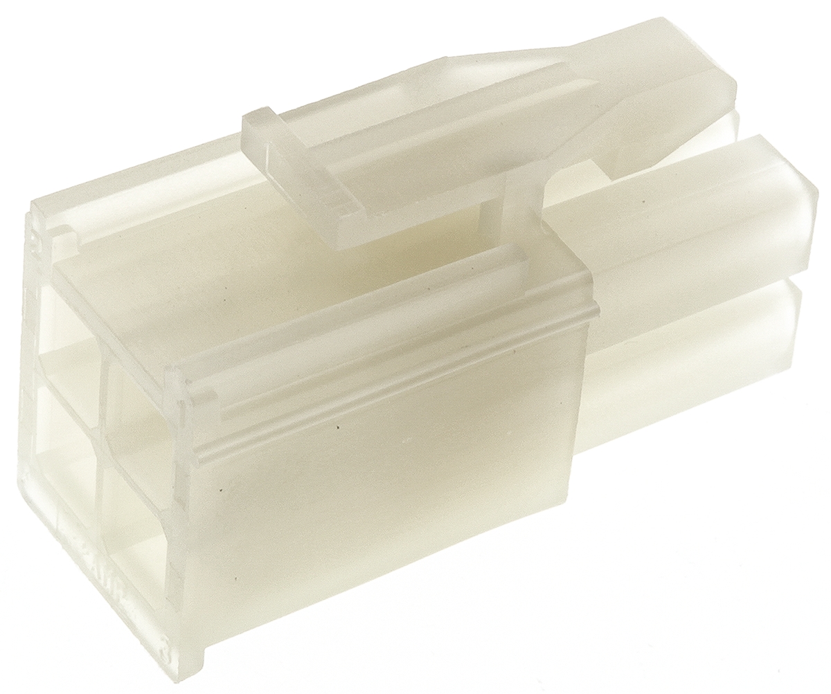 TE Connectivity, Mini-Universal MATE-N-LOK Male Connector Housing, 4.14mm Pitch, 4 Way, 2 Row