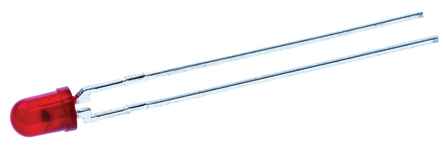 Kingbright2.5 V Red LED 3mm Through Hole, L-7104LID