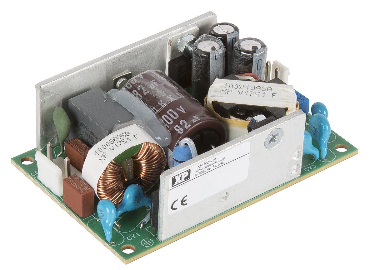 XP Power Switching Power Supply, FCS40US12, 12V dc, 3.34A, 40W, 1 Output, 80 → 264V ac Input Voltage
