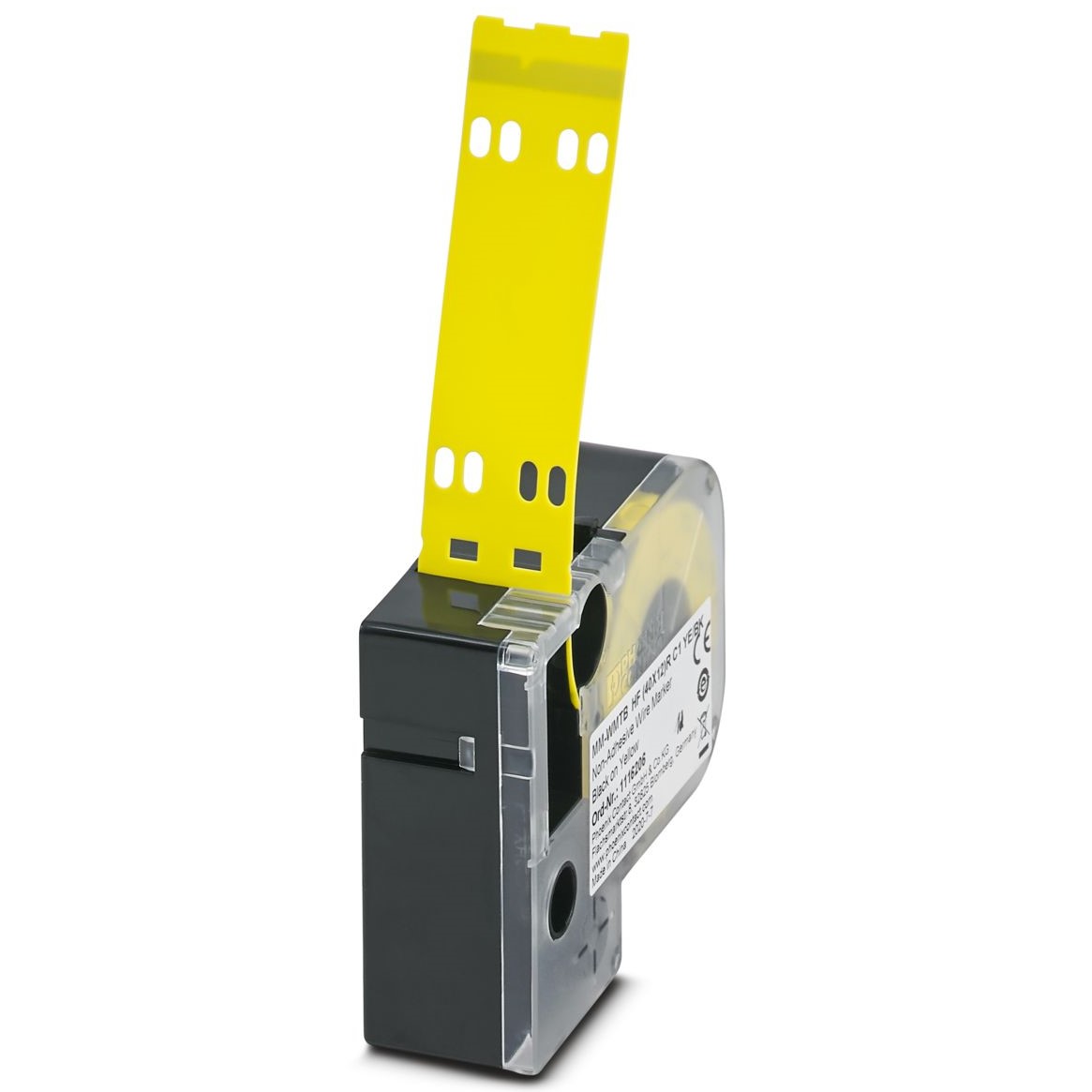 Phoenix Contact MM-WMTB HF (40X12)R C1 YE/BK Cable Tie Cable Marker, Black/Yellow, 6 → 115mm Cable, for , for