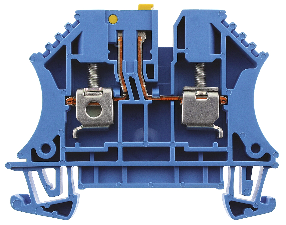 Weidmuller WTR Series Blue Disconnect Terminal Block, 4mm², Single-Level, Screw Termination