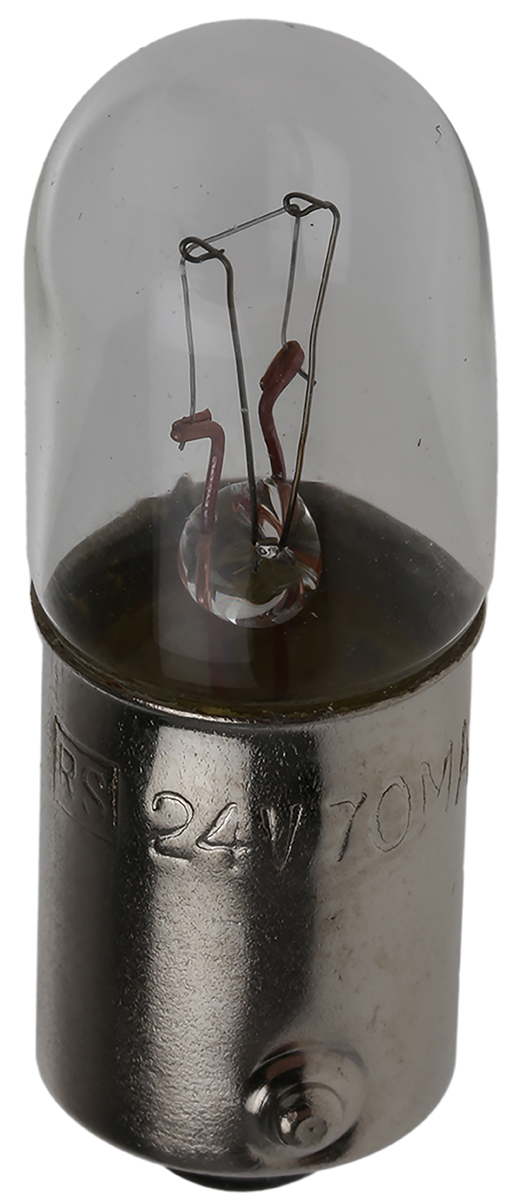 RS PRO BA9s Indicator Light, Clear, 24 V, 70 mA, 10000h