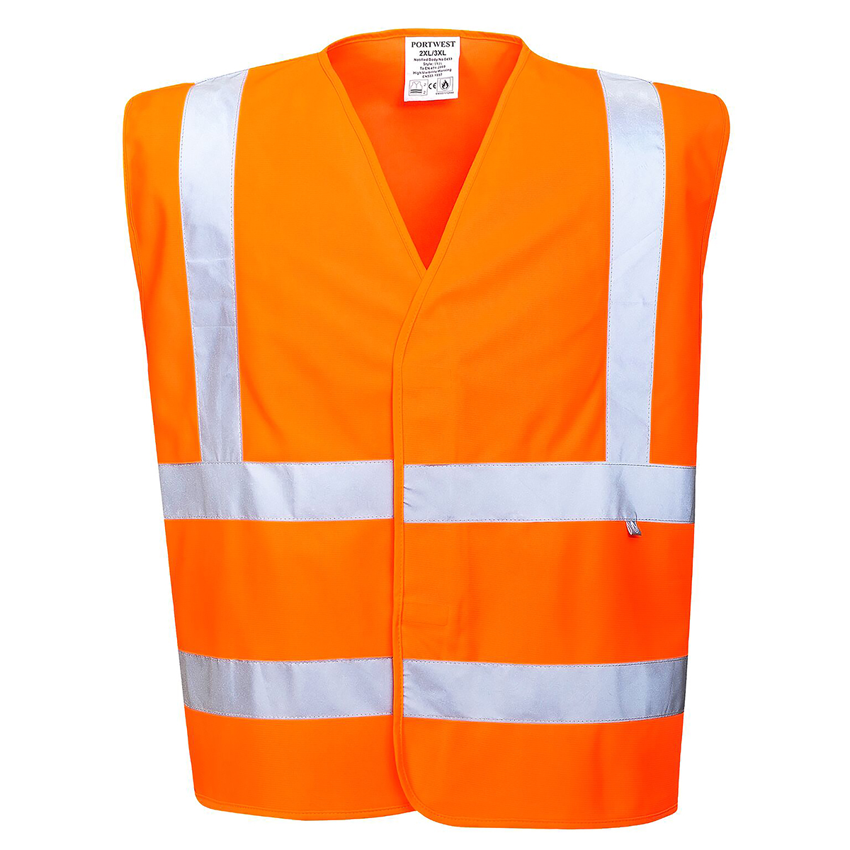 Portwest Orange Anti-static, Flame Retardant Hi Vis Vest, L/XL
