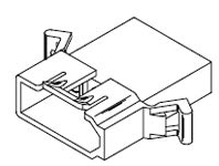 Molex, STANDARD .093" Male Connector Housing, 6.7mm Pitch, 2 Way, 1 Row