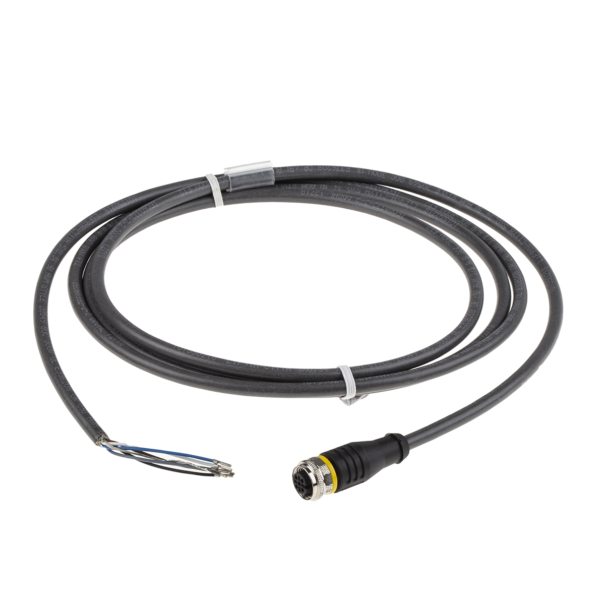 Turck Female 5 way Straight M12 to Free End Sensor Actuator Cable, 2 m