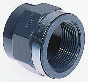 Georg Fischer Plastic Pipe Fitting Threaded Socket, 16mm, Rp 3/8in to Cement 27mm