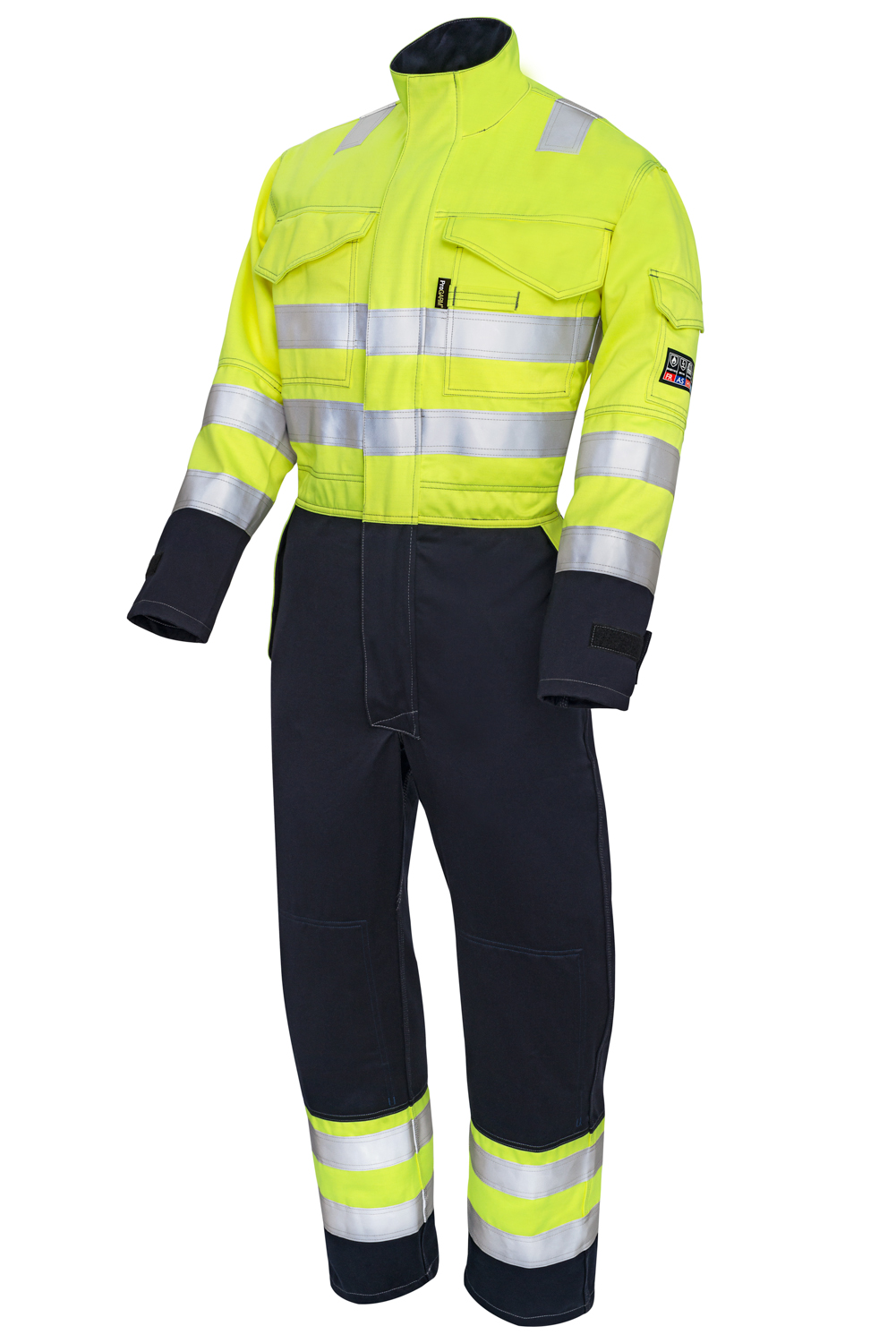 ProGARM Navy/Yellow Reusable Coverall, 52 in