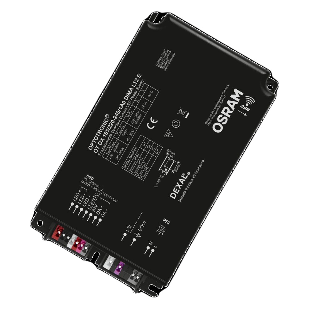 Osram Dimmable LED Driver, 130 → 260V Output, 165W Output, 1.05A Output, Constant Current Dimmable