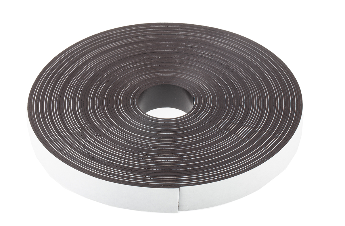10m Magnetic Tape, Adhesive Back, 0.75mm Thickness
