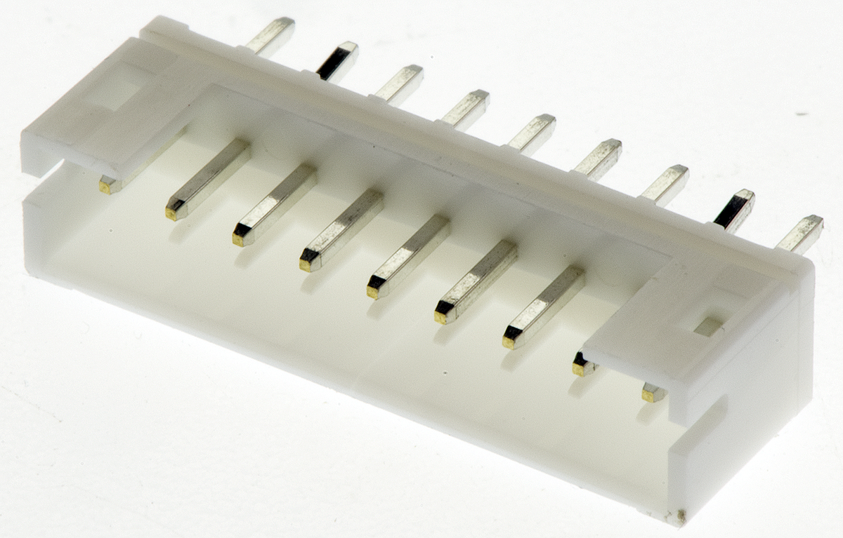 JST PH Series Straight Through Hole PCB Header, 9 Contact(s), 2 mm Pitch, 1 Row, Shrouded