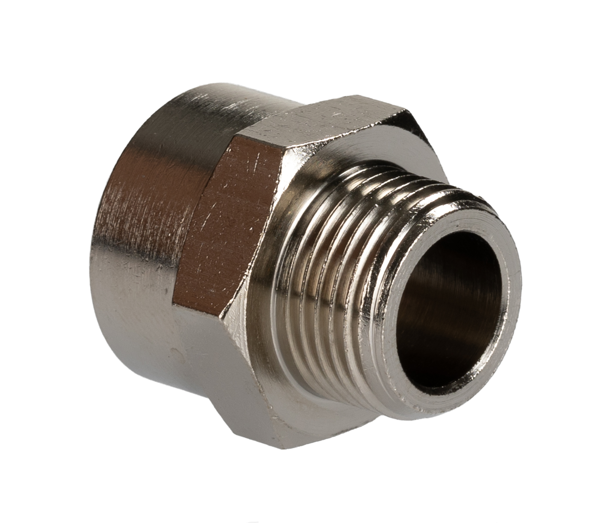 RS PRO Brass Pipe Fitting, Straight Threaded Reducer, Male BSPP 3/8in to Female BSPP 3/8in