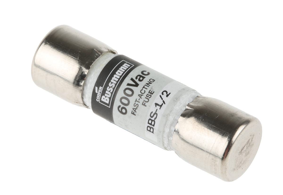 Eaton 500mA F Fibreglass Cartridge Fuse, 10 x 35mm