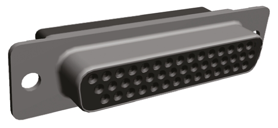 TE Connectivity Amplimite 90 44 Way Cable Mount D-sub Connector Socket