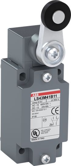 ABB Roller Limit Switch, IP66, Zinc Alloy Housing, 600V ac Max, 10A Max