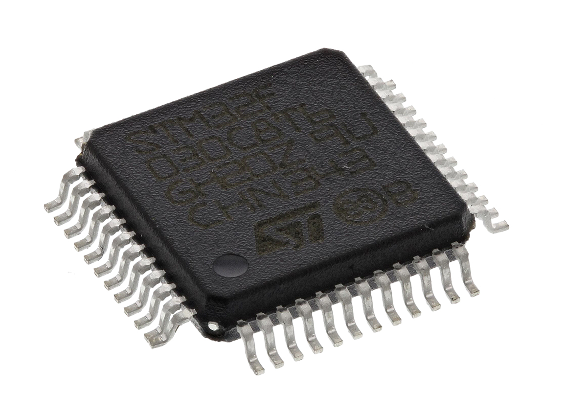 STMicroelectronics STM32F030C8T6, 32 bit ARM Cortex M0, STM32F030C8 Microcontroller, 48 MHz, 64kB FLASH, 48-Pin LQFP
