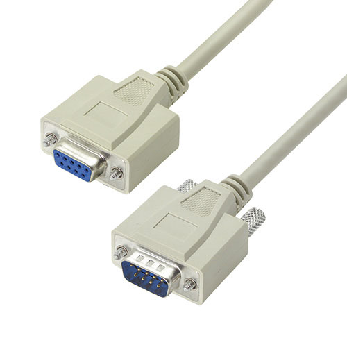 L-Com Male 9 Pin D-sub to Female 9 Pin D-sub Cable assembly, 15ft PVC