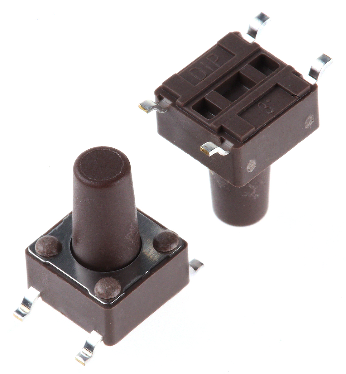 Apem Brown Stem Tactile Switch, SPST 50 mA @ 12 V dc 9.5mm Surface Mount