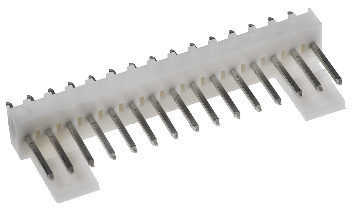Molex KK 254 Series Straight Through Hole Pin Header, 15 Contact(s), 2.54 mm Pitch, 1 Row, Unshrouded