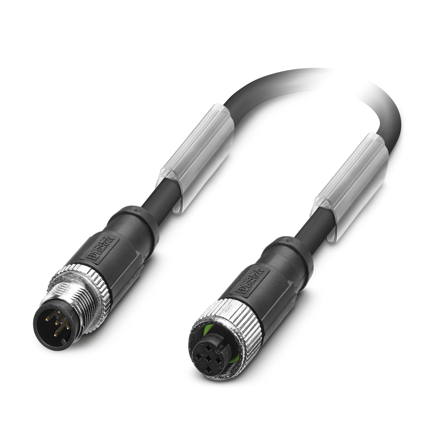 Phoenix Contact Male Threaded to Female M12 Actuator/Sensor Cable, 5 m