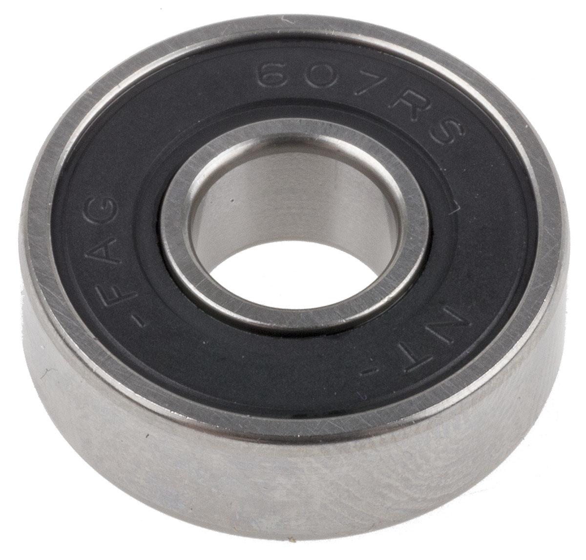 FAG 607-2RS 1 Row Ball Bearing - 7 mm ID, 19 mm OD