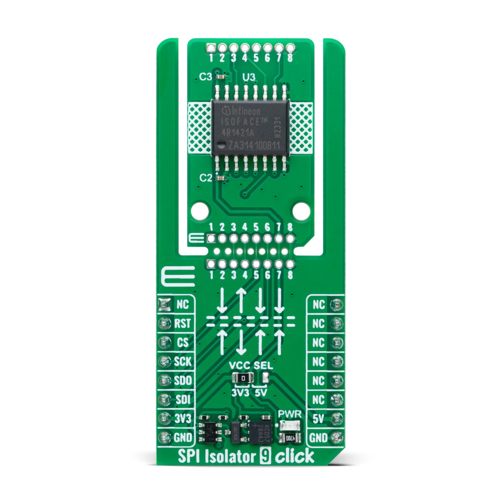 MikroElektronika SPI Isolator 9 Click Evaluation Board Evaluation Board for SPI Communication MIKROE-6430