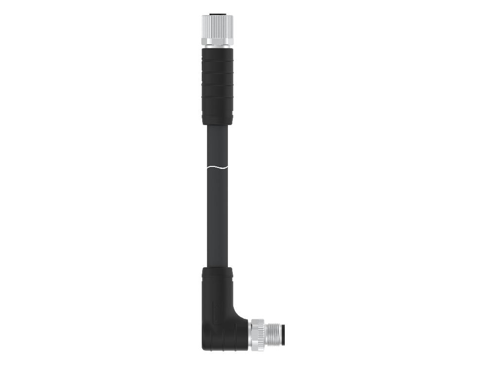 TE Connectivity Male 5 way M12 to Female 5 way M12 Sensor Actuator Cable, 1.5 m