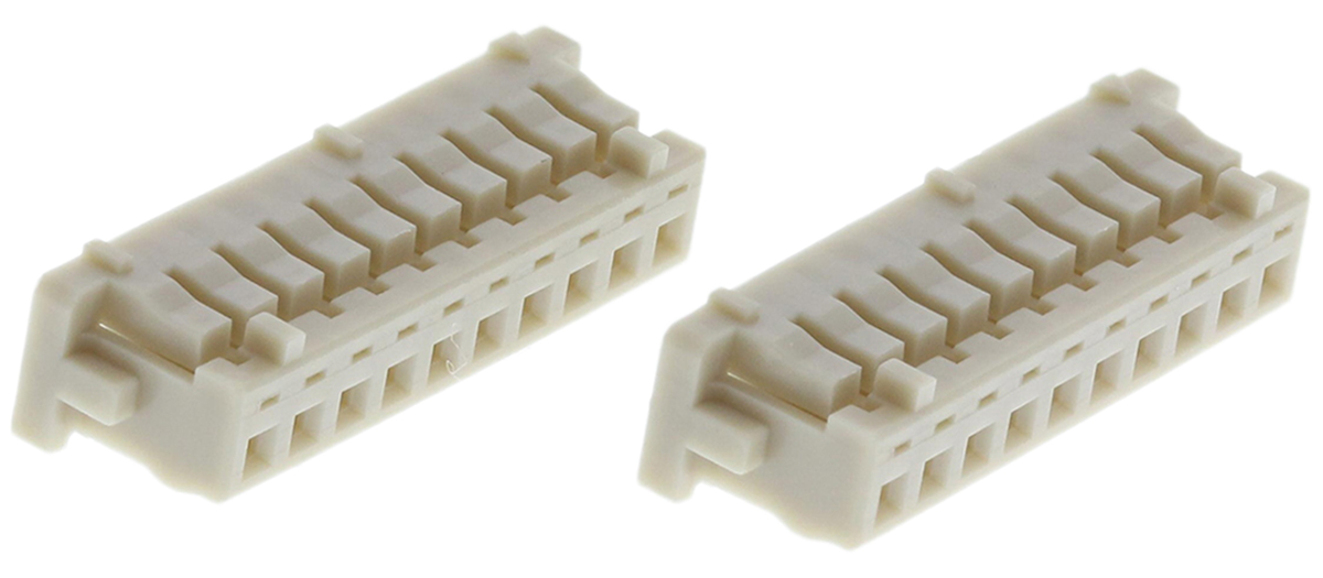 Hirose, DF13 Male Connector Housing, 1.25mm Pitch, 10 Way, 1 Row