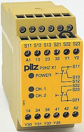Pilz PNOZ X P2HZ X1 1 Auxiliary Contacts Safety Relay 115V ac, Dual-Channel 3 Safety Contacts