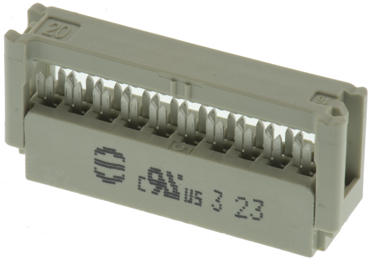 HARTING 20-Way IDC Connector Socket for Cable Mount, 2-Row