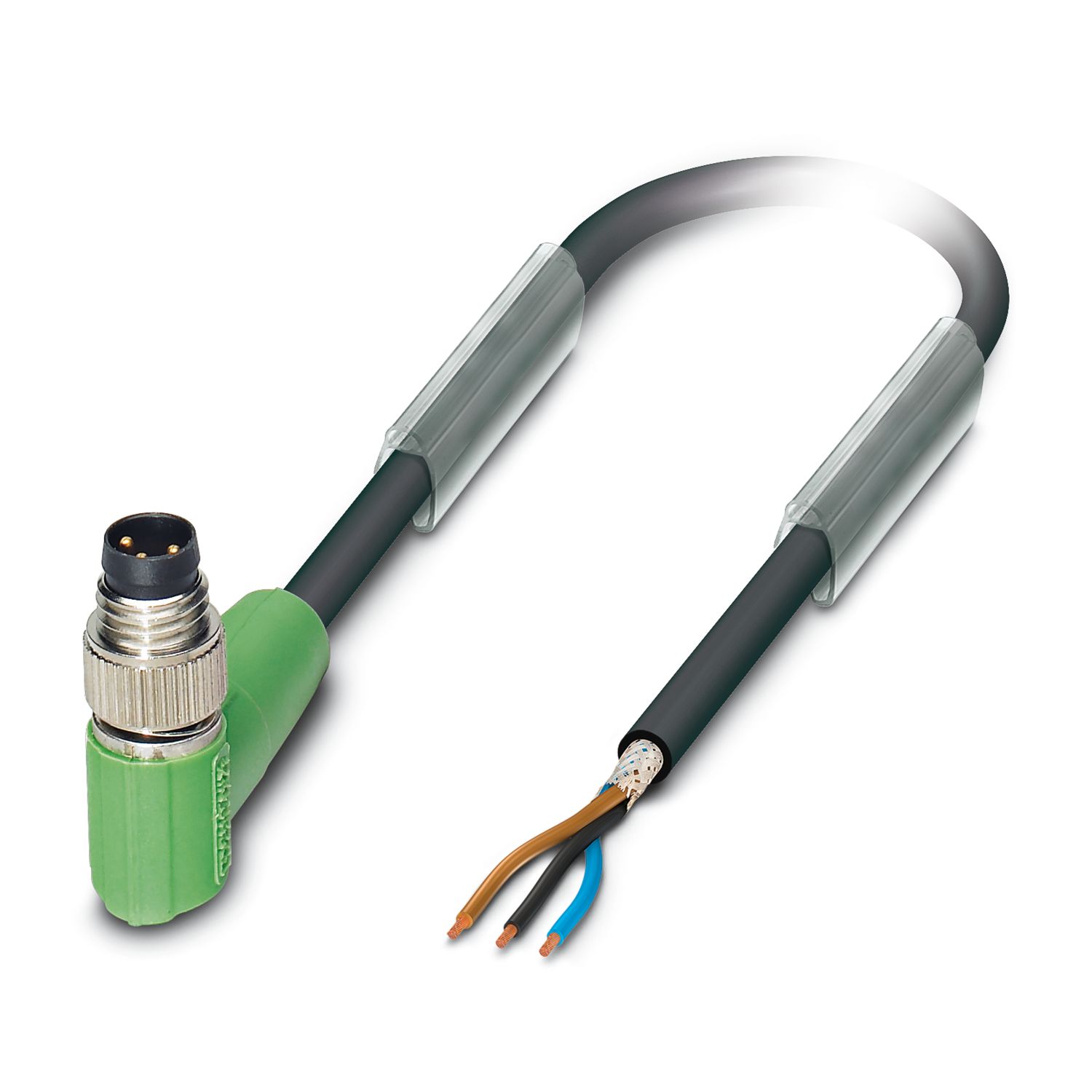 Phoenix Contact Male 3 way M8 to 3 way Unterminated Sensor Actuator Cable, 3 m