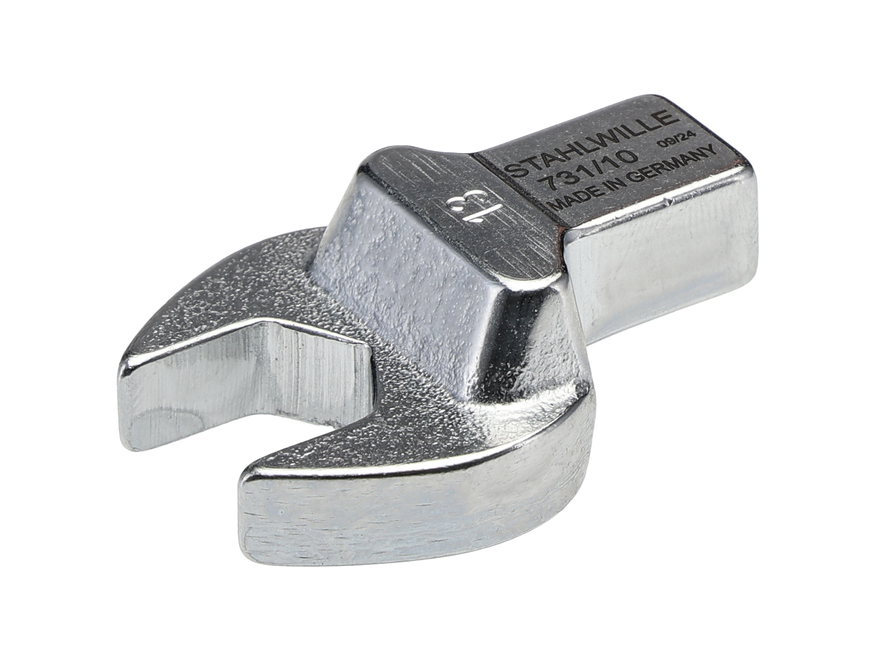 STAHLWILLE 731/10 Series Open Ended Insert Open-Ended Shell Tool, 13.0 mm, 9 x 12mm Insert, Chrome Plated Finish