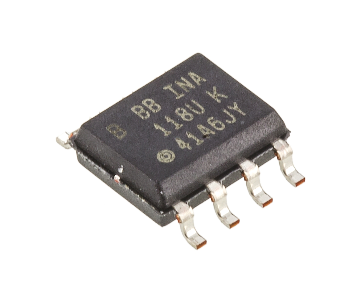 INA118UB Texas Instruments, Instrumentation Amplifier, 50μV Offset 800kHz, 8-Pin SOIC