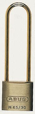 ABUS Key Weatherproof Brass Weatherproof Padlock, 5mm Shackle, 30mm Body