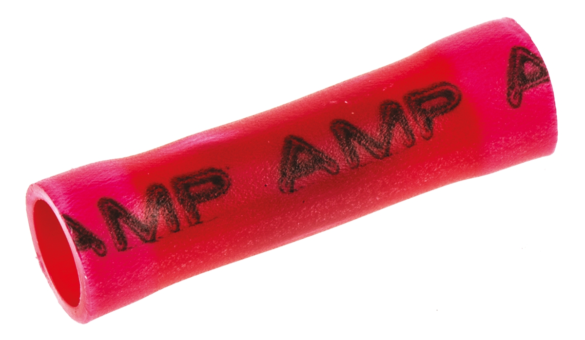 TE Connectivity, PLASTI-GRIP Parallel Splice Connector, Red, Insulated, Tin 22 → 16 AWG