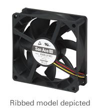 Sanyo Denki 9S Series Axial Fan, 12 V dc, DC Operation, 49.8m³/h, 960mW, 80mA Max, 80 x 80 x 25mm