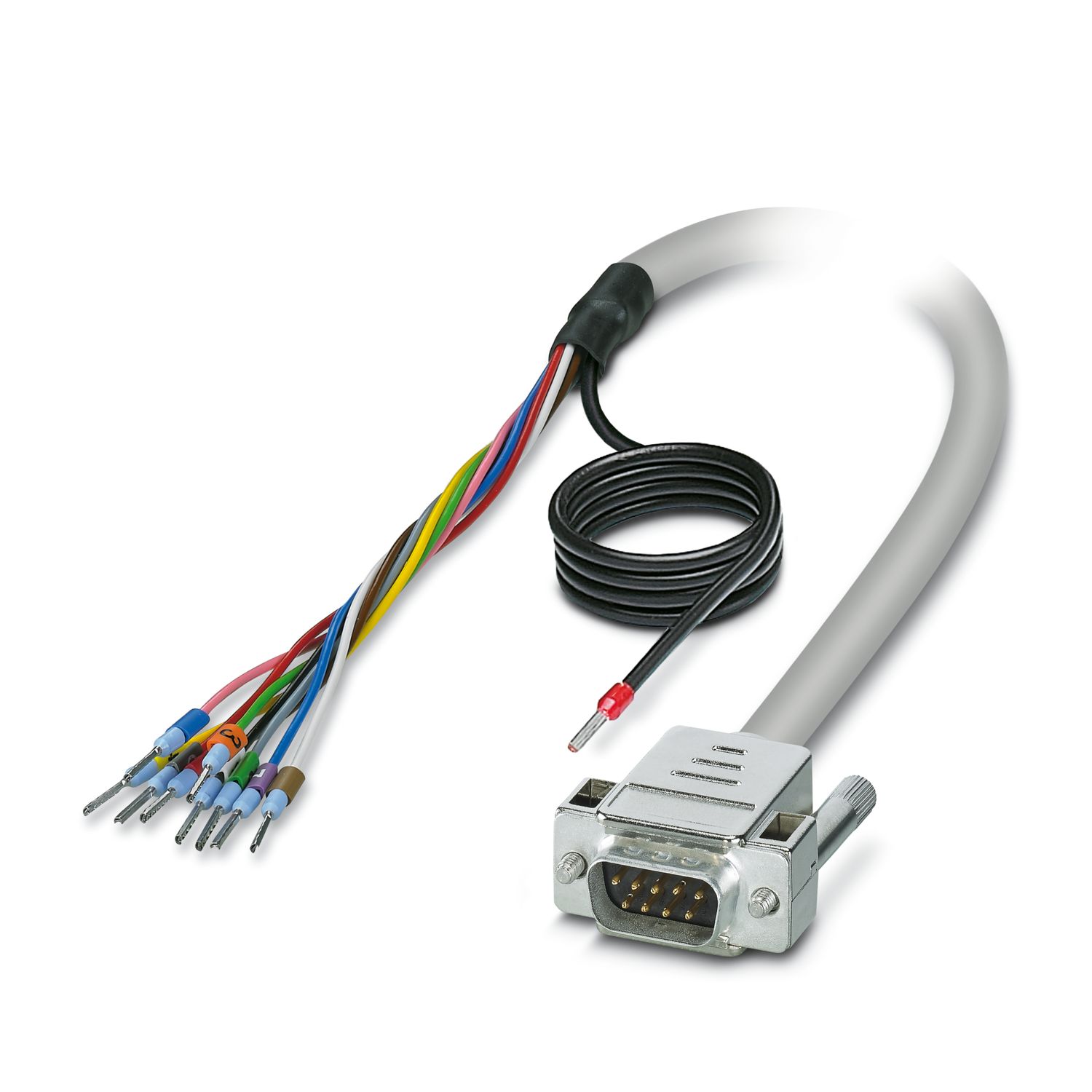 Phoenix Contact Male 9 Pin D-sub Unterminated Serial Cable, 4m PVC, D9SUB Series