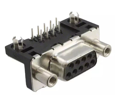 Amphenol Communications Solutions ID 9 Way Right Angle Plug-In Mount D-sub Connector Socket, 2.74mm Pitch, with Screw