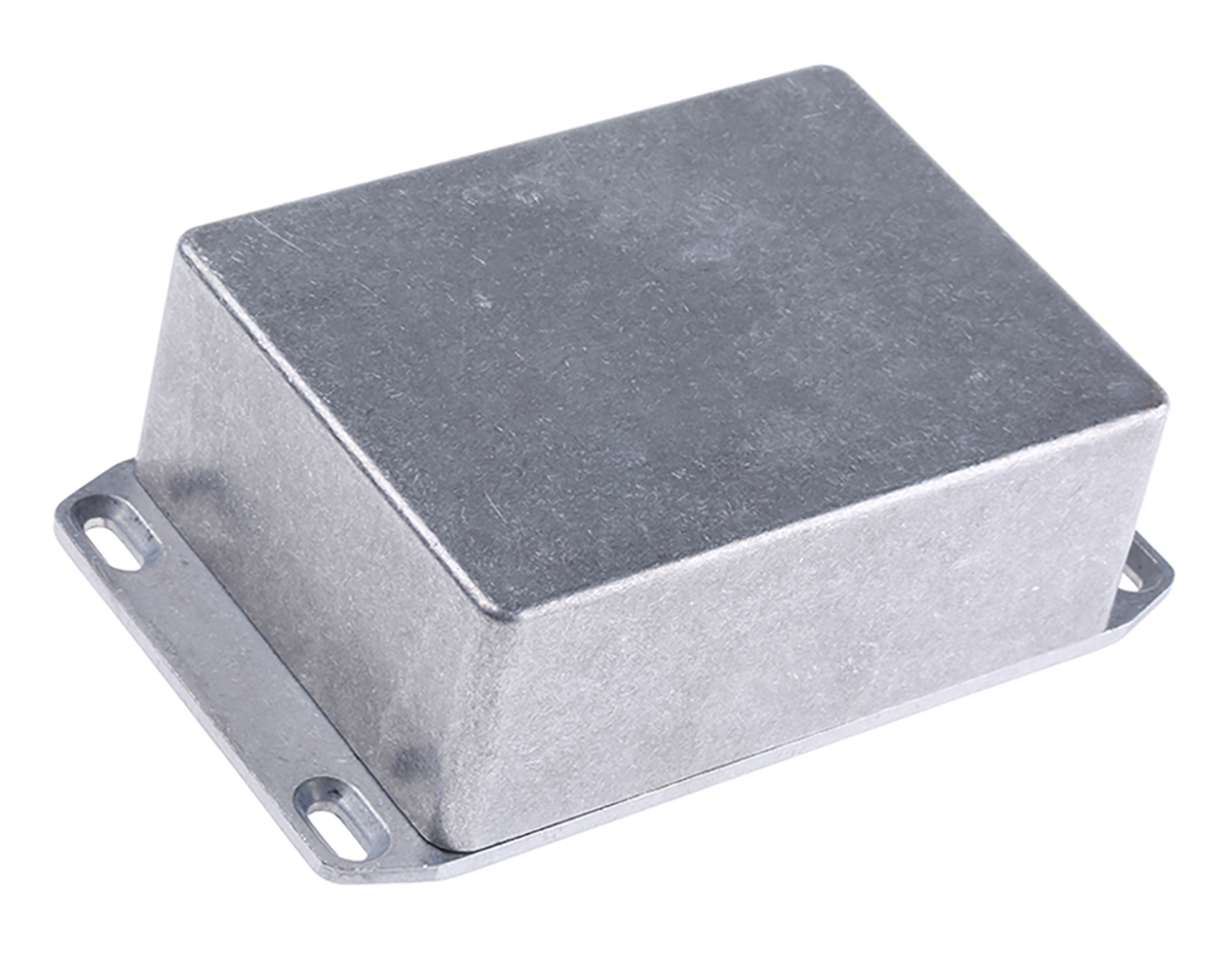 Hammond 1590 Series Natural Die Cast Aluminium Enclosure, IP54, Flanged, Natural Lid, 110 x 82 x 44mm