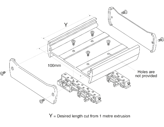 Entrelec PCB Carrier for Use with DIN Rail Terminal