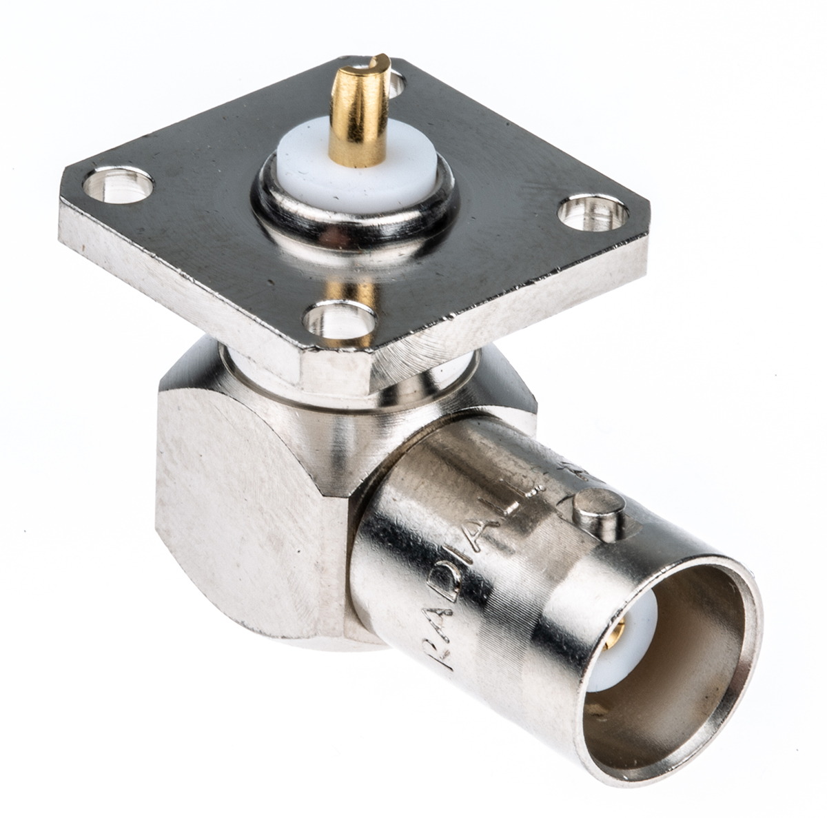 Radiall, Jack Flange Mount BNC Connector, 50Ω, Solder Termination, Right Angle Body