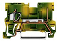 Wago 1-Way Earth Block, 28 → 12 AWG Wire, Cage Clamp