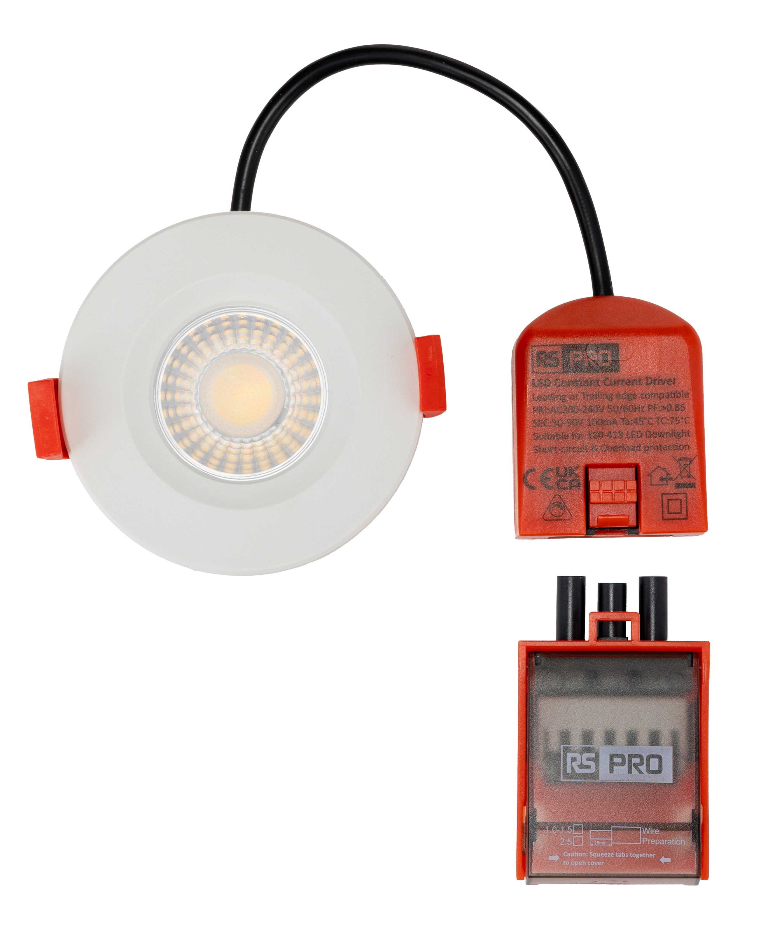 RS PRO LED LED Downlight, 220 → 240V ac, 87 x 60mm, 8W