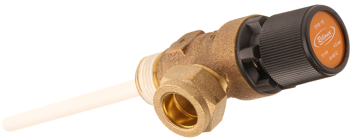 Reliance 4.5bar Temperature and Pressure Relief Valve With Male BSP 1/2 in BSP Male Connection