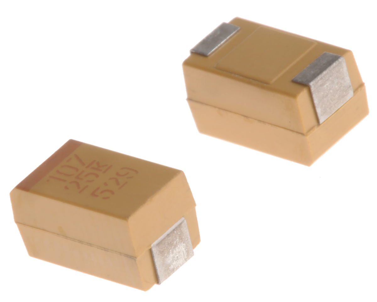 KEMET 100μF MnO2 Tantalum Capacitor 25V dc, T491 Series