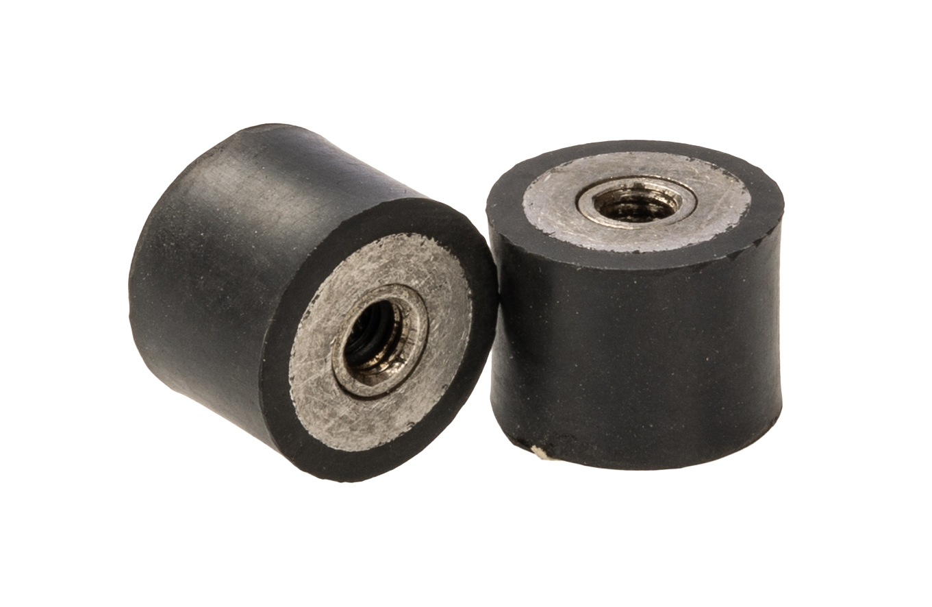 RS PRO M6 Anti Vibration Mount, Female to Female Bobbin with 33.96kg Compression Load