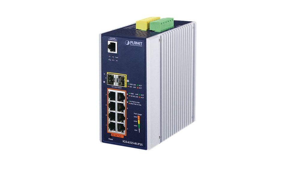 Planet IGS-6325-8UP2S, Managed 10 Port Ethernet Switch With PoE