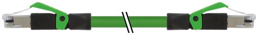 Murrelektronik Limited7000, 3m Cat5, Green RJ45 to Male RJ45 Male, Copper Braid, Terminated Polyurethane Sheath