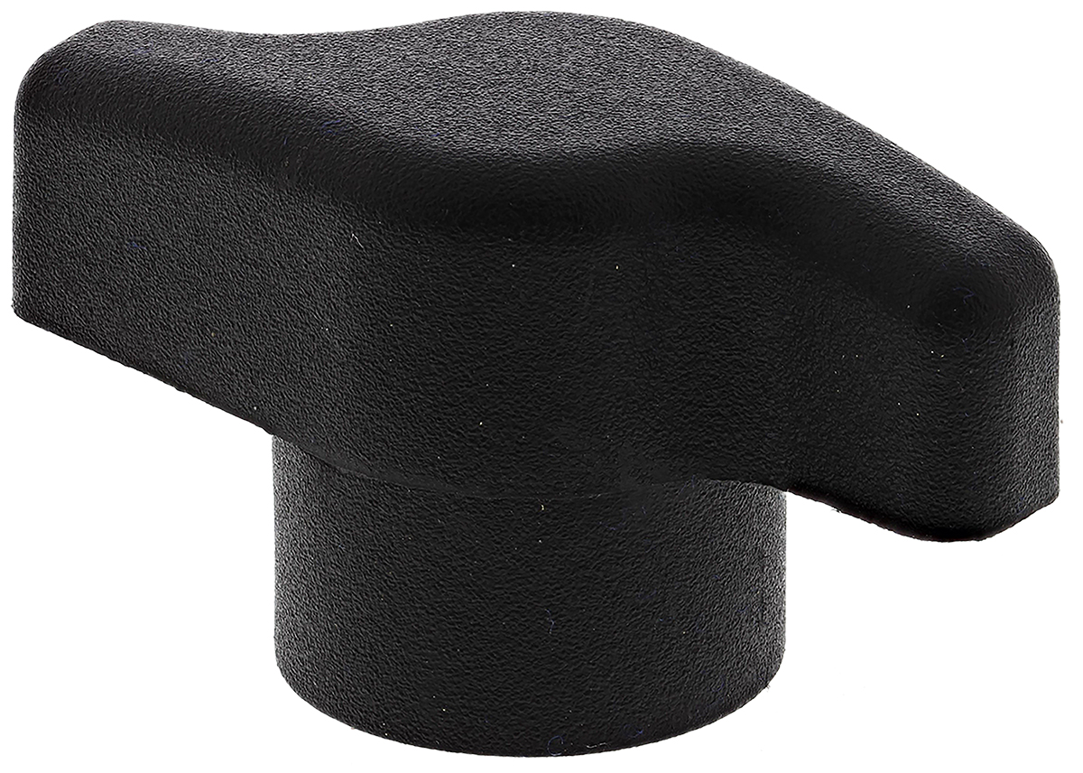 RS PRO Black Wing Clamping Knob, M8, Threaded Hole