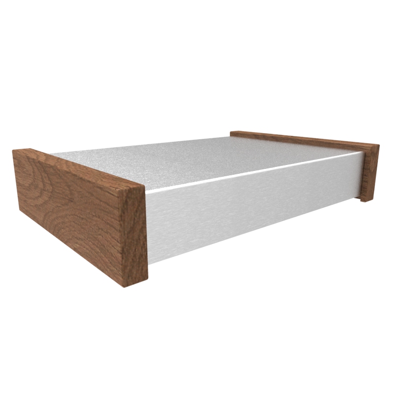 Hammond 1444 Series Aluminium Aluminium Case, 2 x 12 x 8in